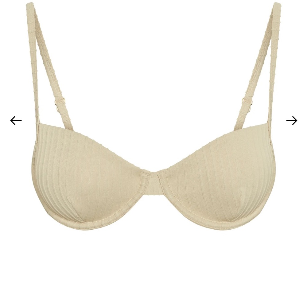 Monday Swimwear CAPRI TOP - VANILLA MATTE RIB